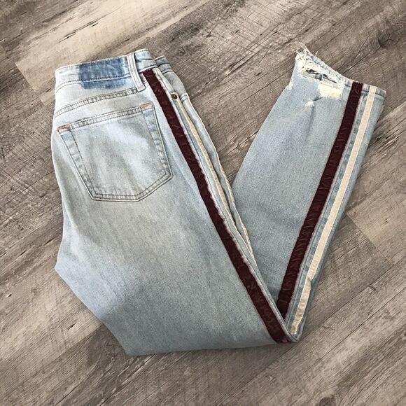 Express Denim - Abercrombie & Fitch Jeans Womens Size 4 R Simone High Rise Slim Side Stripes W27